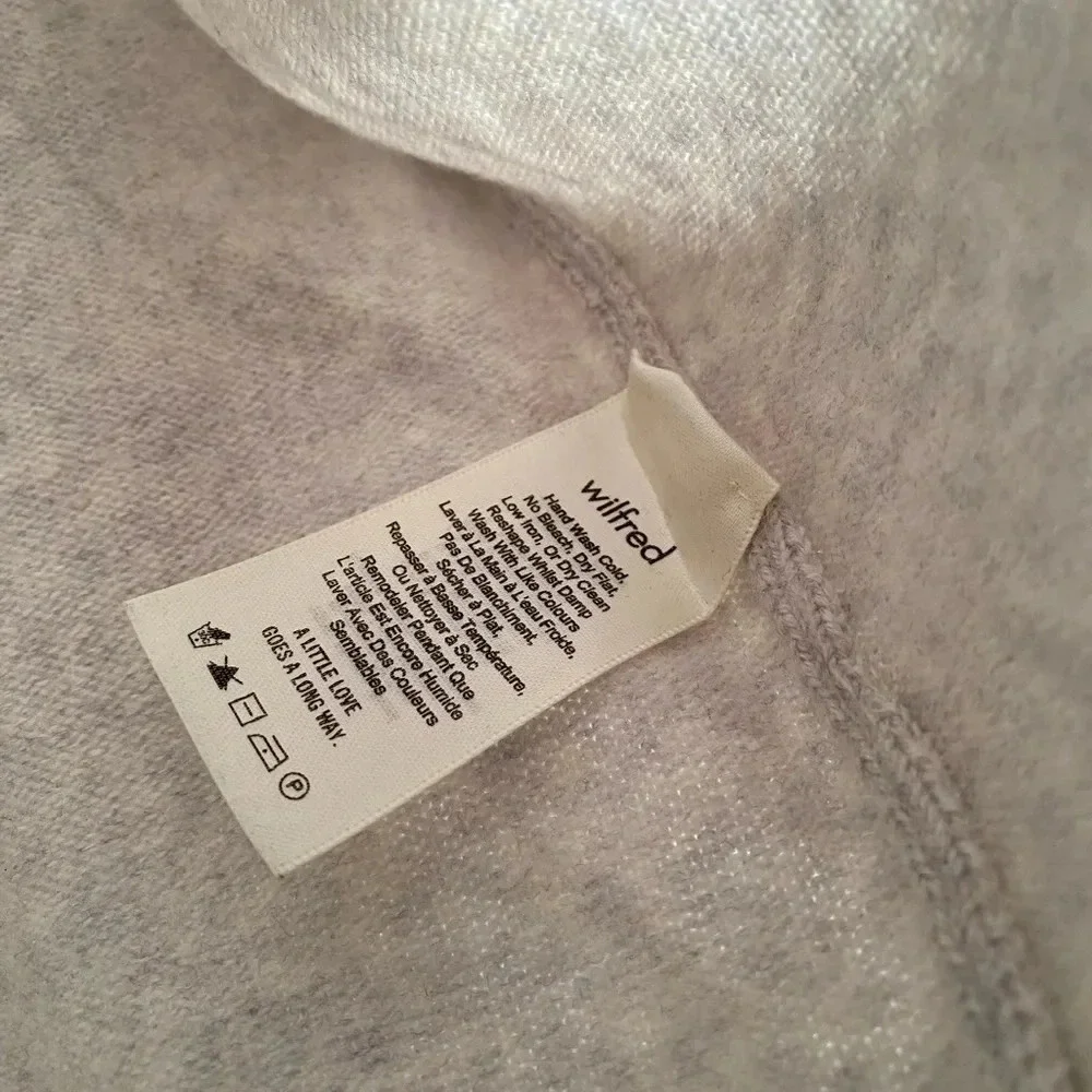 Aritzia - Wilfred Grey Pure Merino Wool Cyprie Sweater - Picture 4 of 7